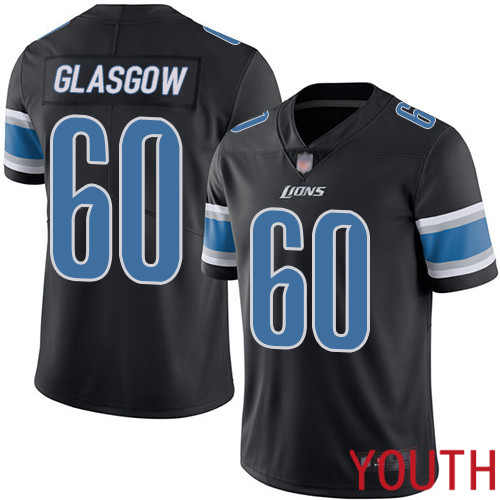 Detroit Lions Limited Black Youth Graham Glasgow Jersey NFL Football 60 Rush Vapor Untouchable